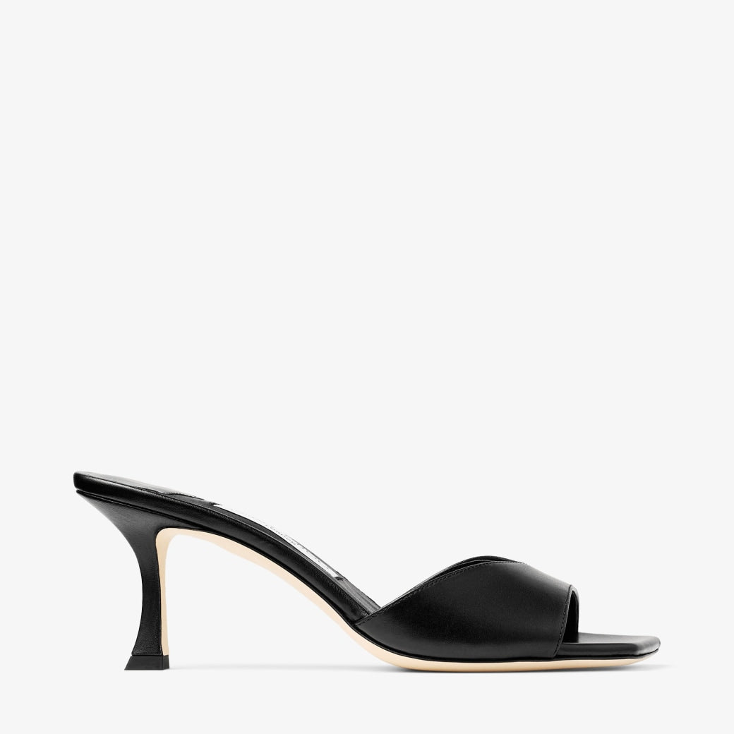 Skye 70 Leather Mules - Black